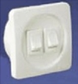 Bee Green Euro Double Rocker Switch